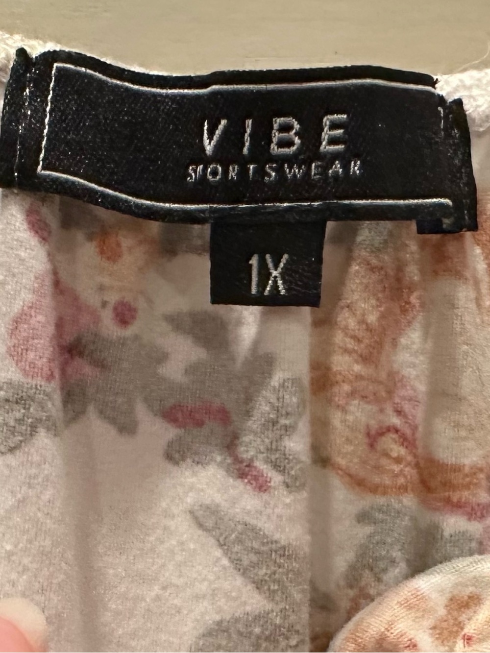 Vibe Creamy White Maxi Dress with Rose and Mustard Floral Print Size 1X - Picture 2 of 3